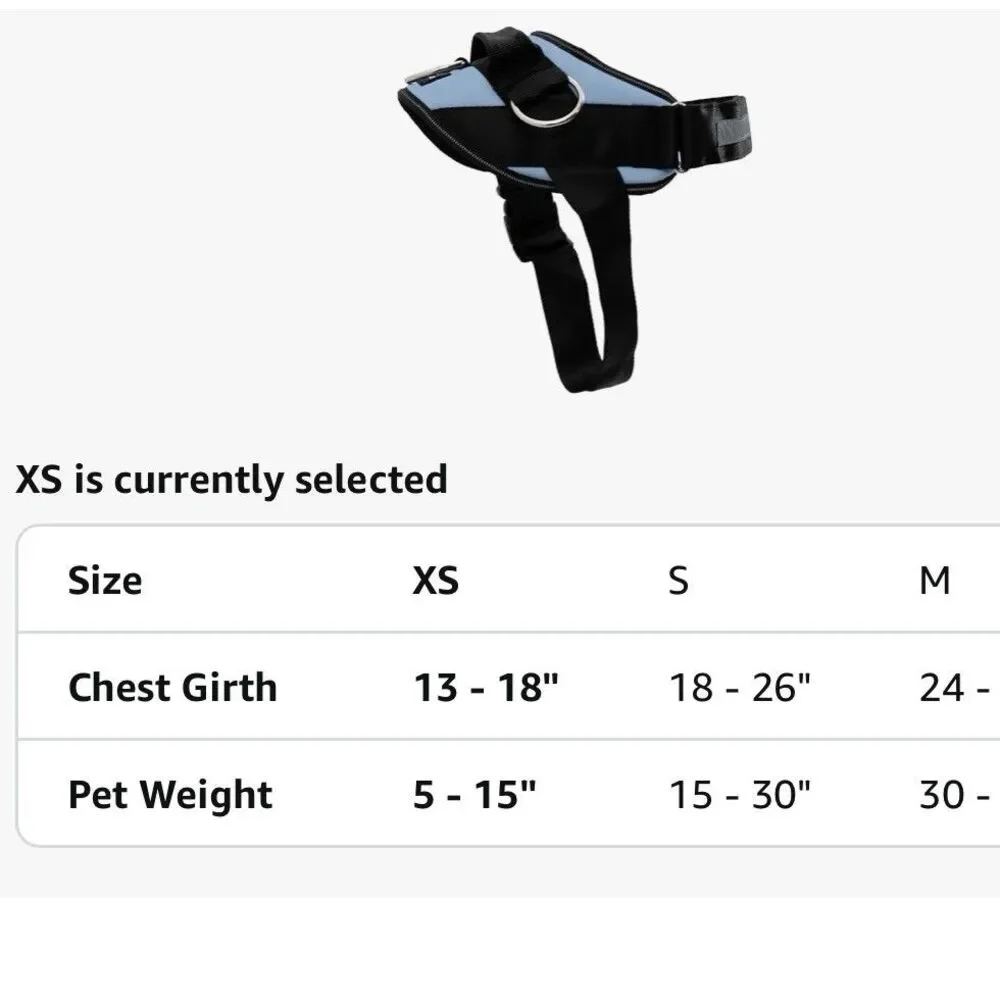 SHAWN Co Essential Dog Harness No-Pull w 3 Leash Clips Reflective No Choke XS